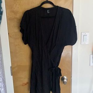 Black wrap dress